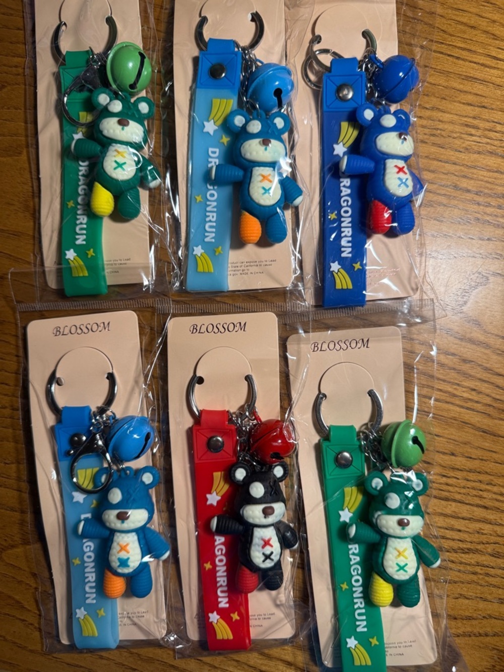Blossom Dragonrun Bear Keychain - Assorted Colors